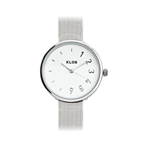 【ポイント10倍】 KLON CONNECTION DARING FIRST -SILVER MESH- 33mm , クローン レディース メンズ 腕時計 シルバー シンプル モノトーン モノクロ 誕生日 腕時計 お揃い 祝い ギフト プレゼント 父の日