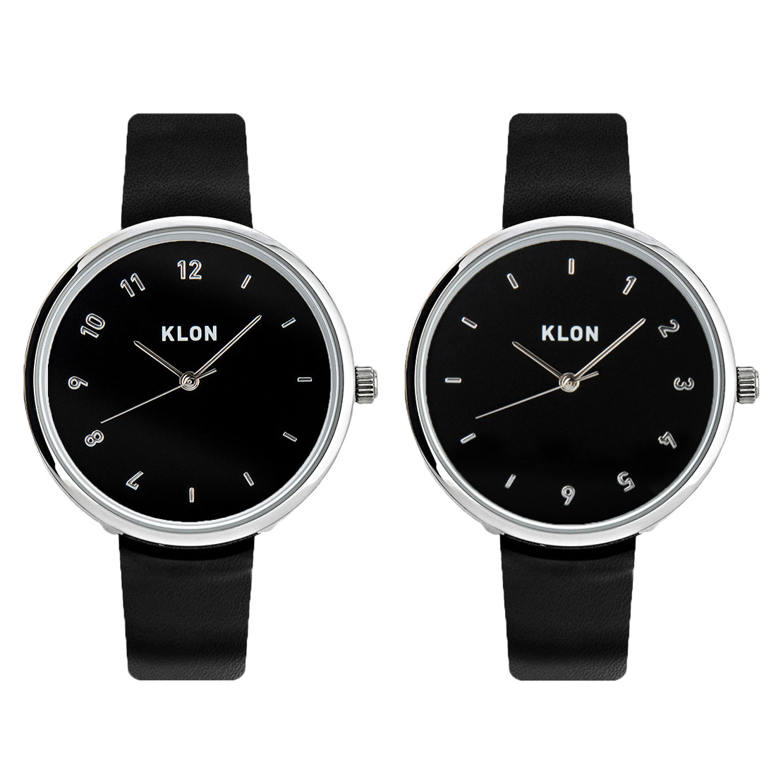 【ペア価格】 ペアウォッチ モノトーン ペアコーデ お揃い ブランド 贈り物 ギフト カップル 記念日 プレゼント KLON CONNECTION ELFIN BLACK SURFACE 38mm