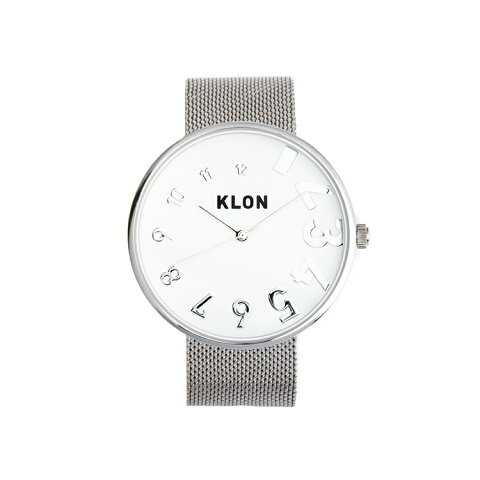 【ポイント10倍】 KLON EDDY TIME -SILVER MESH- Ver.SILVER 40mm , クローン レディース メンズ 腕時計 シルバー シンプル モノトーン モノクロ 誕生日 腕時計 お揃い 祝い ギフト プレゼント 父の日