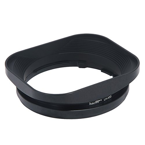 Haoge LH-X53 バヨネットメタルスクエアレンズフードシェード for 富士フイルム Fujifilm Fuji Fujinon XF 35mm F1.4 R / XF35mmF1.4 R , XF 18mm F2 R / XF18mmF2 R , XF 60mm F2.4 R Macro / XF60mmF2.4 R Macro レンズ