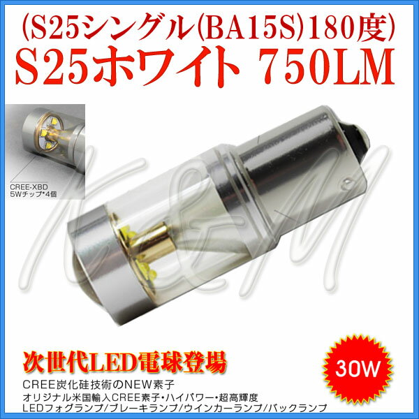 MITSUBISHI デリカ トラック H17.11〜＃ SK##T バック[BA15S]白色 LED S25シングルBA15S ホワイト 30W CREE 2個入り 12V 24V SDM便送料無料 1年保証 K&M