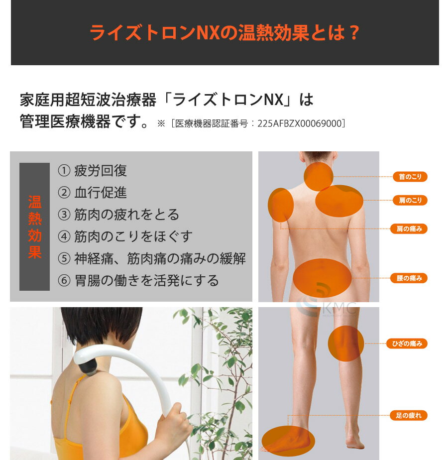 家庭用超短波治療器「ライズトロンNX」【超短波治療器】【テクノリンク】【疲労回復】【頭痛】【肩こり】【血行促進】【筋肉痛】【神経痛】【送料無料】