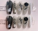 手作りネイルチップ 10枚入 おしゃれ可愛いネイルチップ つけ爪 グルー付 送料無料 貼るネイル 両面テープ グルー 強力接着剤ファイル クリーナー ウッドスティック セット付
