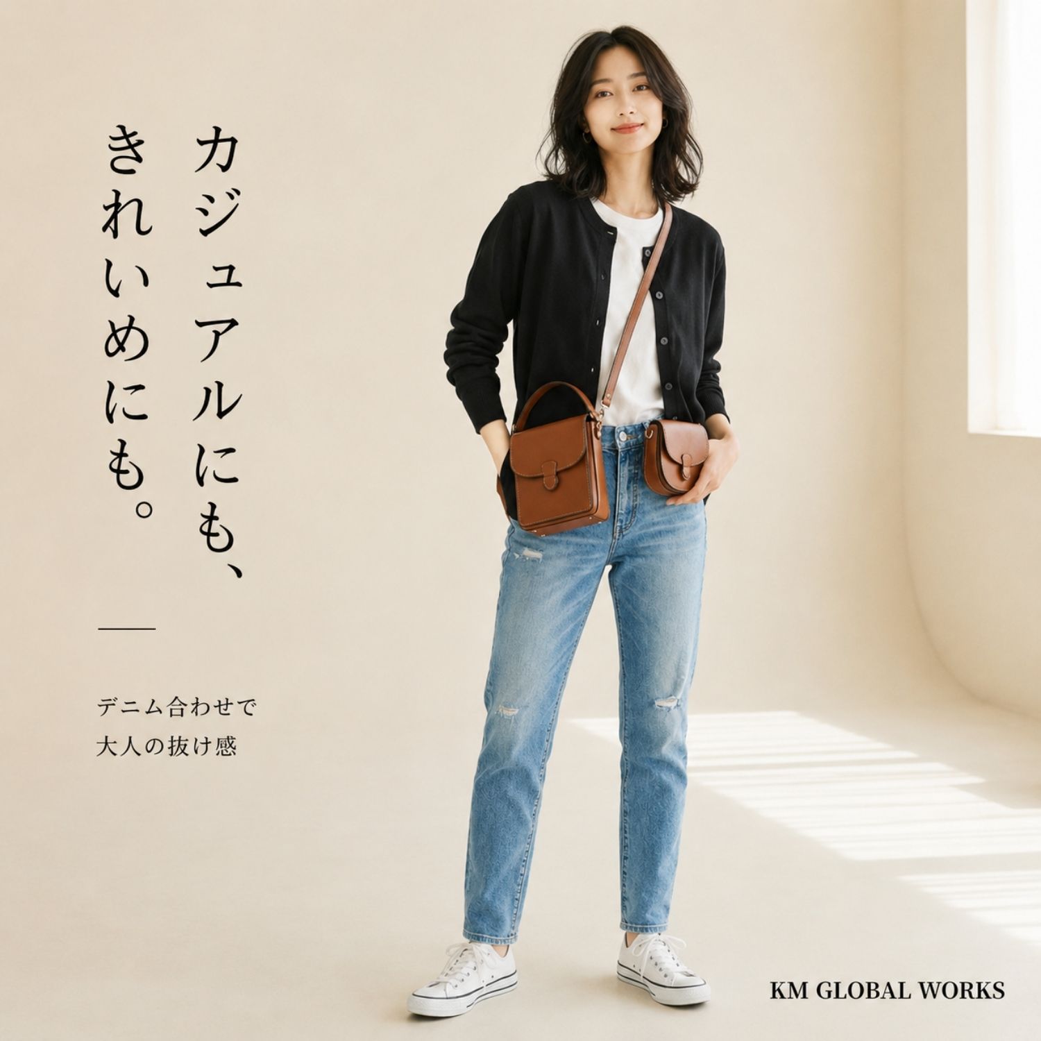 ニット レディース 長袖 M サマーニット きれいめ 上品 長袖カーディガン サマーニットトップス サマーニットレディース サマーニットカーディガン kmglobalworks-10000287 KM GLOBAL WORKS サンプル画像2