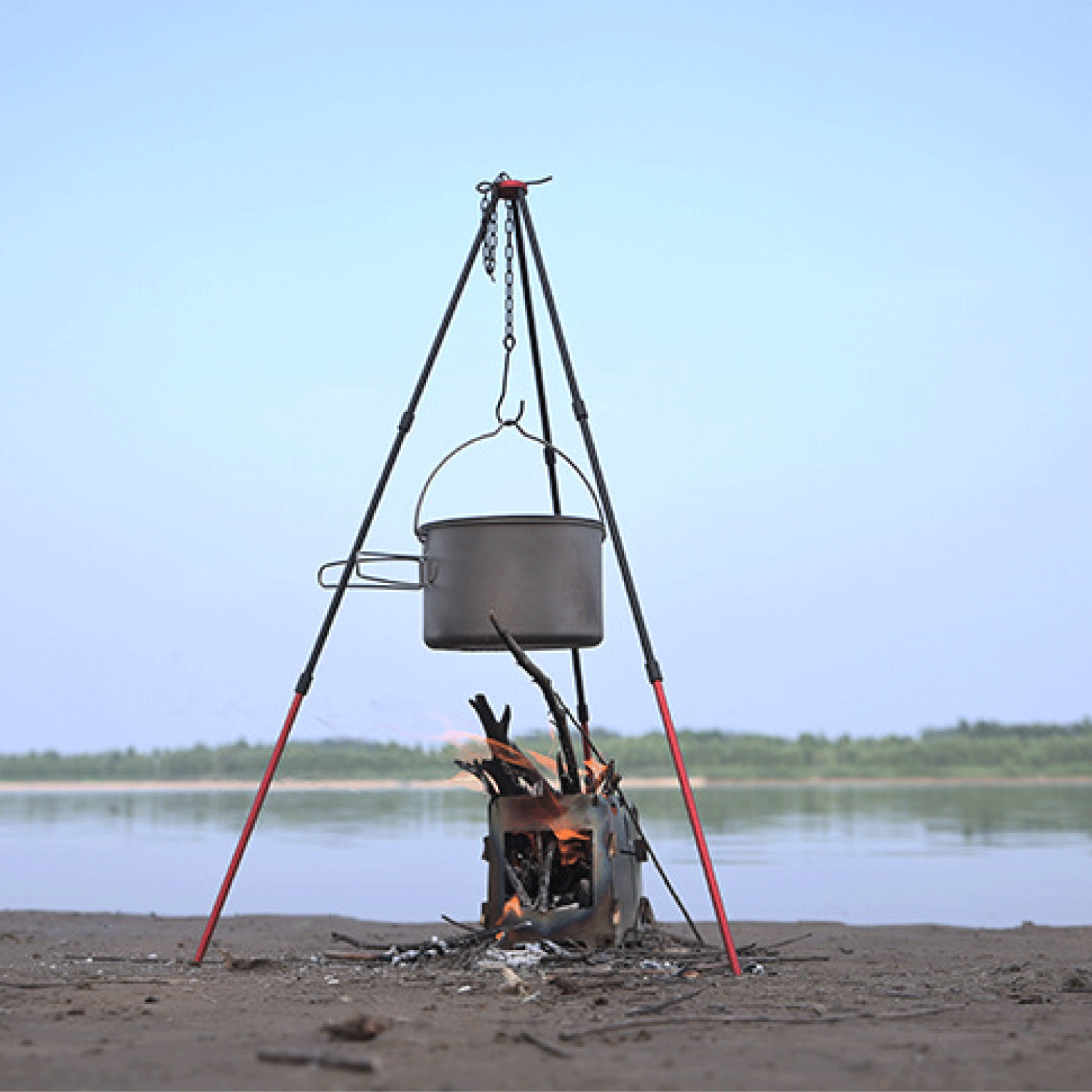 トライポッド アウトドア 三脚 ファイヤースタンド 焚き火 料理 キャンプ 軽量 コンパクト 楽しい 組み立て 簡単 選べる 2color 送料無料通販格安セール情報 楽天 通販