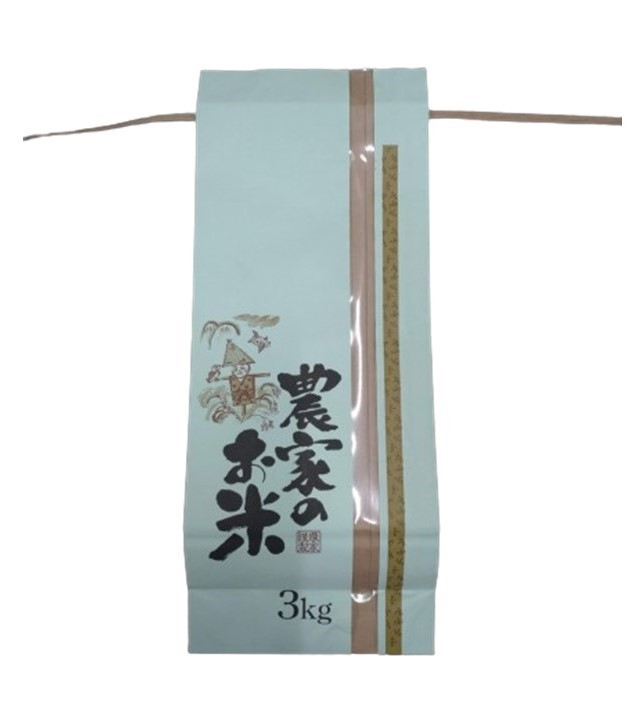 【メール便配送】農家のお米　米袋　3kg　1枚