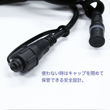 イルミネーションライト用 延長ケーブル 1m 3芯 3ピン 延長コード 連結 LED パーツ 電飾 装飾 飾り パーティー イベント 用品 グッズ 業務用 キャンプ お祭り 樹木 玄関 フェンス 植え込み 屋根 マンション パーティー