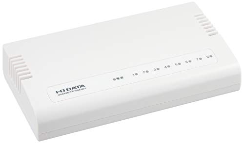 アイ・オー・データ スイッチングハブ 8ポート lanハブ 10/100Mbps 対応 省電力機能搭載 日本メーカー ETX-ESH08WC