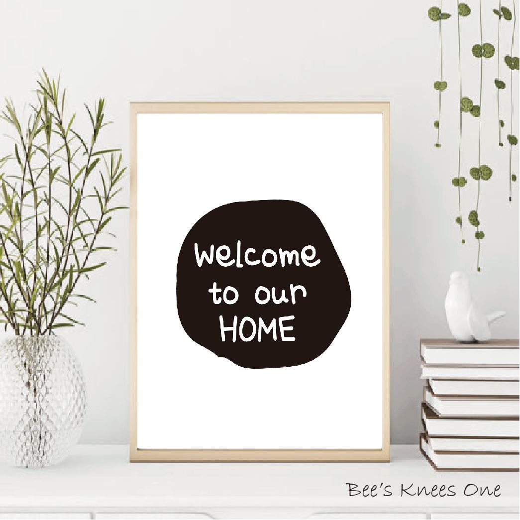 アートポスター『Welcome to our Home』 北欧 アートパネル ノルディック A5 A4 A3 A2 A1