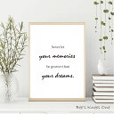アートポスター『Your memories your dreams』 北欧 アートパネル ノルディック A5 A4 A3 A2