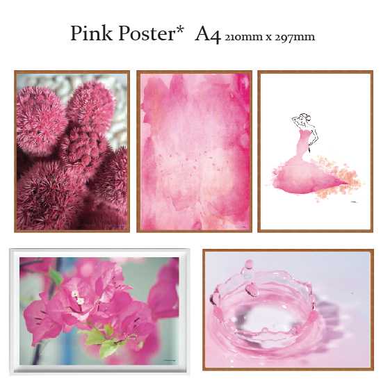 【選べる】アートポスター PINK A4(297x210mm) ピンク 北欧 ポスター ART デザイン アートプリント インテリア 額縁 …