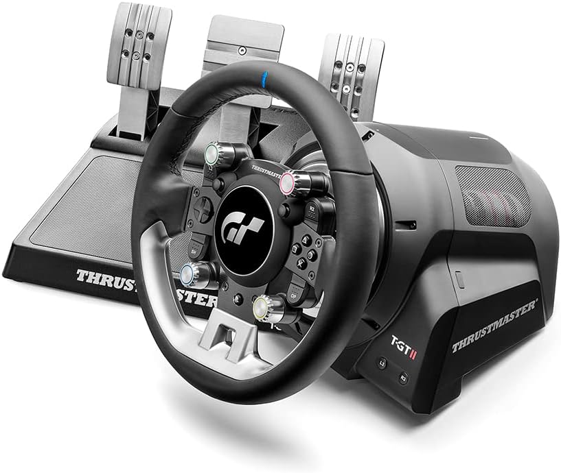 【国内正規品】Thrustmaster スラストマスター T-GT II ステアリングコントローラー ペダルセット PlayStation5/PlayStation4 グランツーリスモ 正式ライセンス リアルタイムフォースフィードバック ブラシレス40Wモーター 磁気テクノロジー 着脱式ステアリングホイール