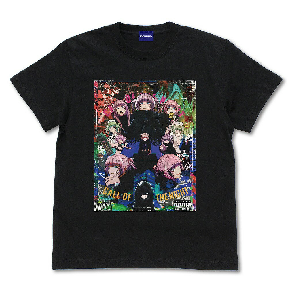 よふかしのうた フルカラーTシャツ BLACK XL 【06/16頃入荷】