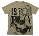 ご注文はうさぎですか? シャロ オールプリントTシャツ SAND KHAKI XL 【10/24頃入荷】