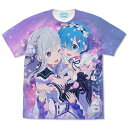 Re:ゼロから始める異世界生活 エミリア&レム フルグラフィックTシャツ WHITE M 【11/16頃入荷】