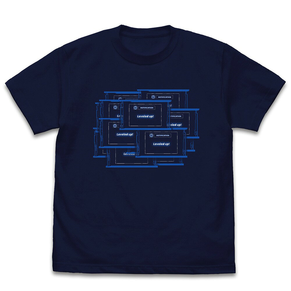アニメ『俺だけレベルアップな件』 俺だけレベルアップ Tシャツ NAVY M 【03/16頃入荷】