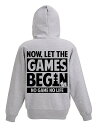 二次元コスパ ノーゲーム・ノーライフ さあゲームを始めようメッセージ ジップパーカー MIX GRAY×BLACK Mサイズ
