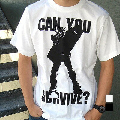 コスパ ガンダム can you survive?Tシャツ BLACK Mサイズ