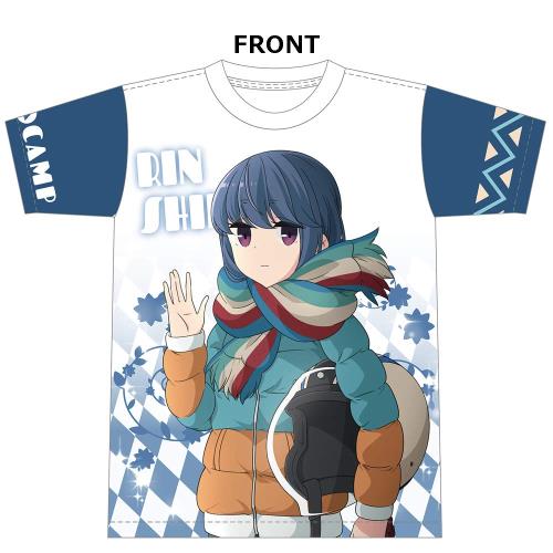 [azumaker] ゆるキャン△ フルグラフィックTシャツ ［志摩リン］