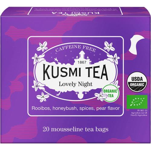 パリの老舗ティーメゾン「クスミティー」が出す、オーガニックルイボスティー。ルイボスとハニーブッシュを軸に、眠りに良いとされるカモミール・月桂樹・バーベナを組み合わせたノンカフェインティーです。