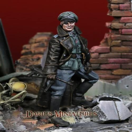 ダリウスミニチュア 1/35 第二次世界大戦 ドイツ武装親衛隊 士官 独眼の将校 レジンキット DMF35045 その1
