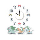 東洋ケース ポケモンウォールクロックステッカー 簡単貼り付け W29×H41cm (02 フシギダネ、ヒトカゲ、ゼニガメ)