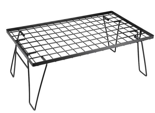 キャンピングムーン(CAMPING MOON) フィールドラック キャンプ ラック 折り畳みラック ブラック メッシュテーブル T-230