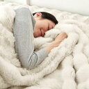 アイリスプラザ もこふわ毛布 ブランケット ずっと触れていたいタッチ感が癖になる2枚合わせのひざ掛け毛布 安心の低ホルムアルデヒド 静電気防止加工 ダブル アイボリー