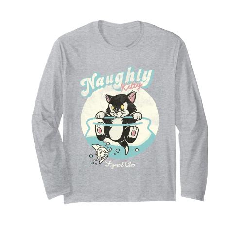 ディズニー ピノキオ いたずらキティ フィガロ&クレオ レトロ ビッグロゴ 長袖Tシャツのサムネイル
