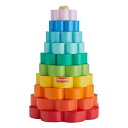 【 限定】フィッシャープライス(fisher price) 木のおもちゃ かさねて! にじのリングタワー 赤ちゃん・幼児のおもちゃ 知育・学習玩具 モンテッソー...