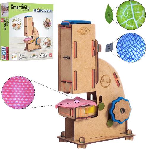 Smartivity 自分で作る顕微鏡 工作キット 身近なものを観察できる 8歳以上 立体パズル 小学生 低学年