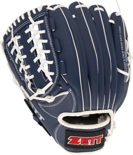 ゼット(ZETT)キャッチボール用 グローブ 初心者用 衝撃吸収パッド付き 11.5インチ(小学生~) 左投用 ブルー BDG2012V