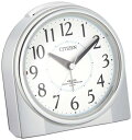 リズム(RHYTHM) シチズン 目覚まし時計 電波時計 夜間常時点灯 ネムリーナリング シルバー 125x121x73mm CITIZEN 4RL432-01...