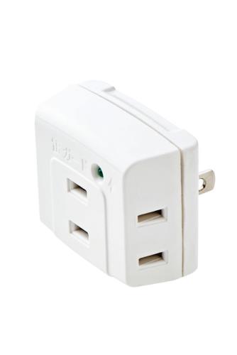 エレコム 電源タップ コンセント 3口 雷ガード 耐熱性素材採用 絶縁キャップ PSE技術基準適合 ホワイト T-KTR01WH