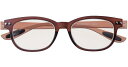老眼鏡 ブルーライトカット 携帯 軽量 おしゃれ ウェリントン colorfulook ブラウン 度数+0.50 (カラフルック 軽量 形状記憶 フレーム) 5...