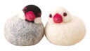 ハマナカ 羊毛キット coma デザイン ころんともちもちわたしのことり 桜文鳥と白文鳥 H441-611
