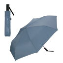 Wpc. 自動開閉 折りたたみ傘 AUTOMATIC FOLD ブルーグレー 晴雨兼用 雨傘 メンズ 親骨62cm 大きい 男性 女性 レディース シンプル 無...