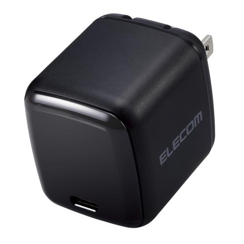 エレコム 充電器 65W USB PD対応 小型 Type-C 1ポート PPS対応 GaN II採用 PSE認証 ブラック 【iPhone 16 15 iPad Macbook 等対応】 EC-AC8565BK