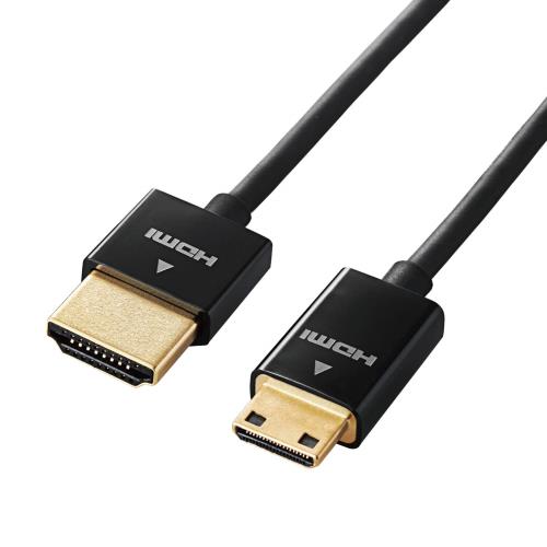 エレコム mini HDMI ケーブル 1.5m 4K × 2K対応 スーパースリム ブラック DH-HD14SSM15BK