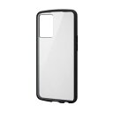 エレコム OPPO Reno9 A / OPPO Reno7 A (OPG04) ケース カバー 耐衝撃 エアークッションを全周に配置 軽量 薄型 背面クリア フレームカラー TOUGH SLIM LITE ストラップホール付き ブラック PM-O221TSLFCBK