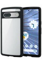 エレコム Google Pixel 7a ケース 透明 耐衝撃 薄型 軽量 TOUGH SLIM LITE フレームカラー 背面クリア ストラップホール付き 衝撃に強く、薄くて軽い ブラック PM-P231TSLFCBK