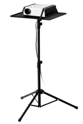 エレコム プロジェクター スタンド 三脚 台 高さ調整可能 収納ケース付 固定バンド付 据え置き型 ブラ..