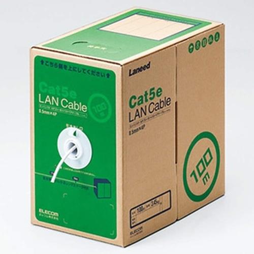エレコム LANケーブル 100m 自作用 RoHS指令対応 CAT5e ホワイト LD-CT2/WH100/RS