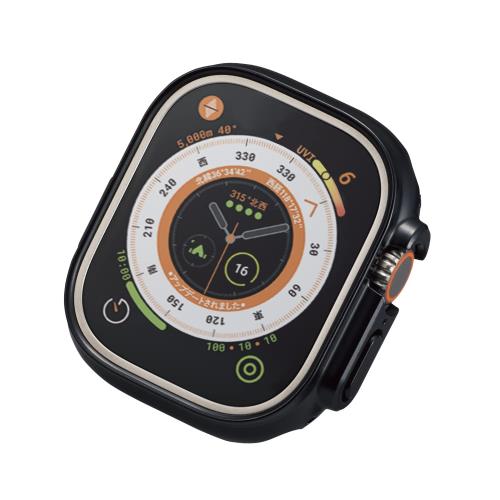 エレコム Apple Watch Ultra 49mm ケース バンパー 側面保護 ハード ポリカーボネート ブラック AW-22CBPPBK エレコム Apple Watch Ultra 49mm ケース バンパー 側面保護 ハード ポリカーボネート ブラック AW-22CBPPBK