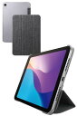 エレコム iPad mini7(A17 Pro 2024年) mini6 第6世代 ケース ファブリック 背面クリア 2アングル ブラック TB-A24SWVCBK