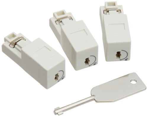 エレコム LANHUBポートロック ロック 3個 鍵 1個 LD-LOCK/HUB03