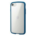 エレコム iPhone SE (第2世代/第3世代) / 8 / 7 用 ケース 耐衝撃 背面クリア TOUGH SLIM LITE ネイビー PM-A22STSLFCSNV
