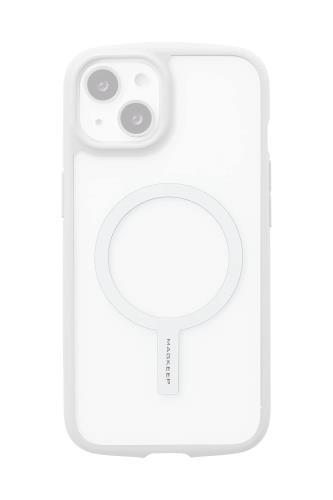 エレコム Magsafe (マグセーフ) 磁力ワイヤレス充電器 対応 メタルリング ステッカー プレート 貼付けツール付属 【iPhone14/13/12/11/SE3/SE2 等対応】 ホワイト AMS-MAGSTWHの商品画像