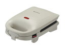 【】モノクローム ホットサンドメーカー コンパクトサイズ1枚焼き レトロ調 ホワイト MSW-0600/W