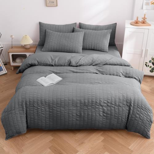 布団カバー 【シアサッカー生地 ホスール(HOSUR) 】 寝具カバーセット ピーチスキン加工 掛け布団カバ..